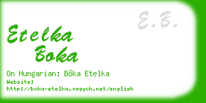 etelka boka business card